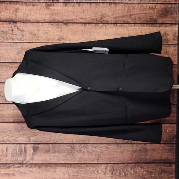 Stylus Big & Tall Mens Black 2 Button Overcoat - Picture 1 of 12